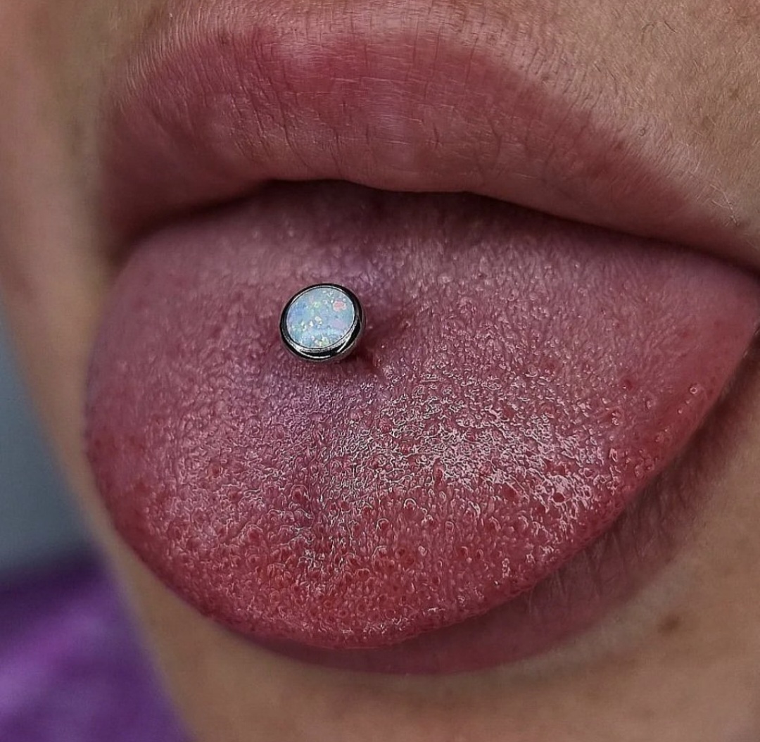 Tongue piercing